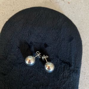 Tiffany Hardware Sterling Silver Ball earrings